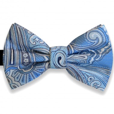  Papion bleu, elegant, model alb argintiu, nuante de albastru Luxury Line
